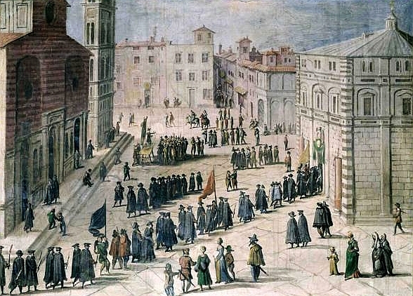 Giovanni Stradano Processione in Piazza del Duomo Sala di Gualdrada in Palazzo Vecchio 1561