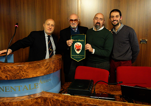 Parte Guelfa Arezzo Hotel Continentale conferenza Guelfi e Ghibellini Brigata Aretina Amici dei Monumenti Dal Piaz Gatteschi Galluzzo Mugellini