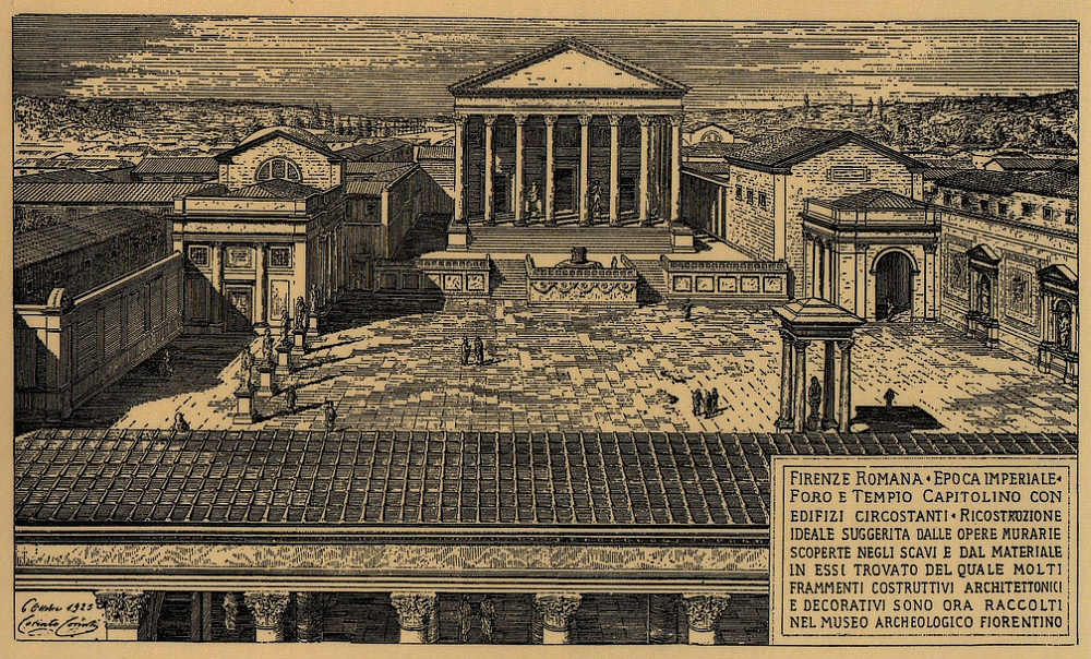 Parte Guelfa Piazza della Repubblica Foro e Tempio Capitolino Florentia Corinto Corinti