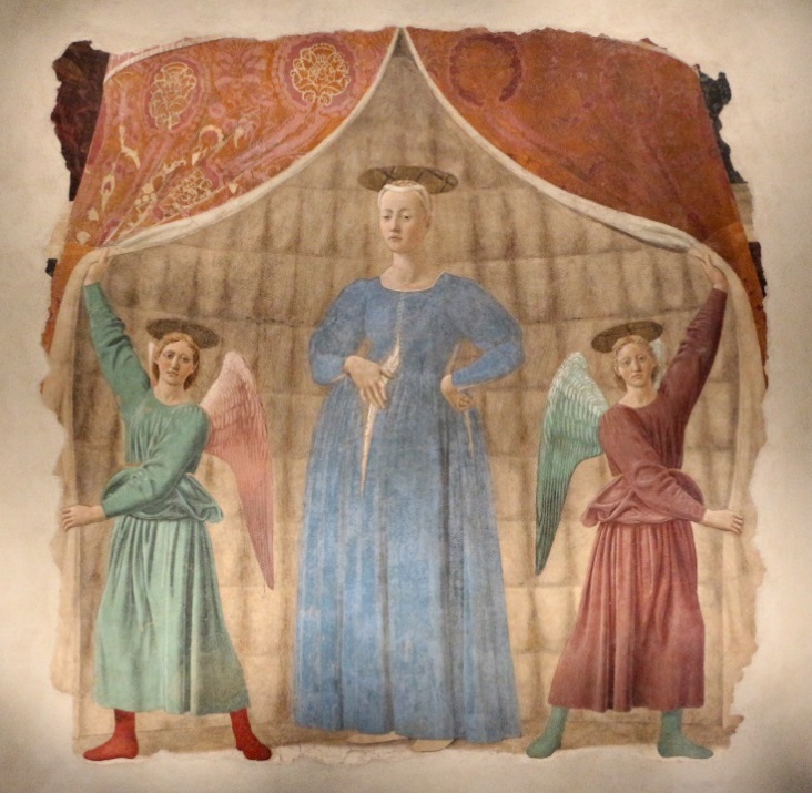 Parte Guelfa Piero della Francesca Madonna del Parto 1460 Museo della Madonna del Parto Monterchi