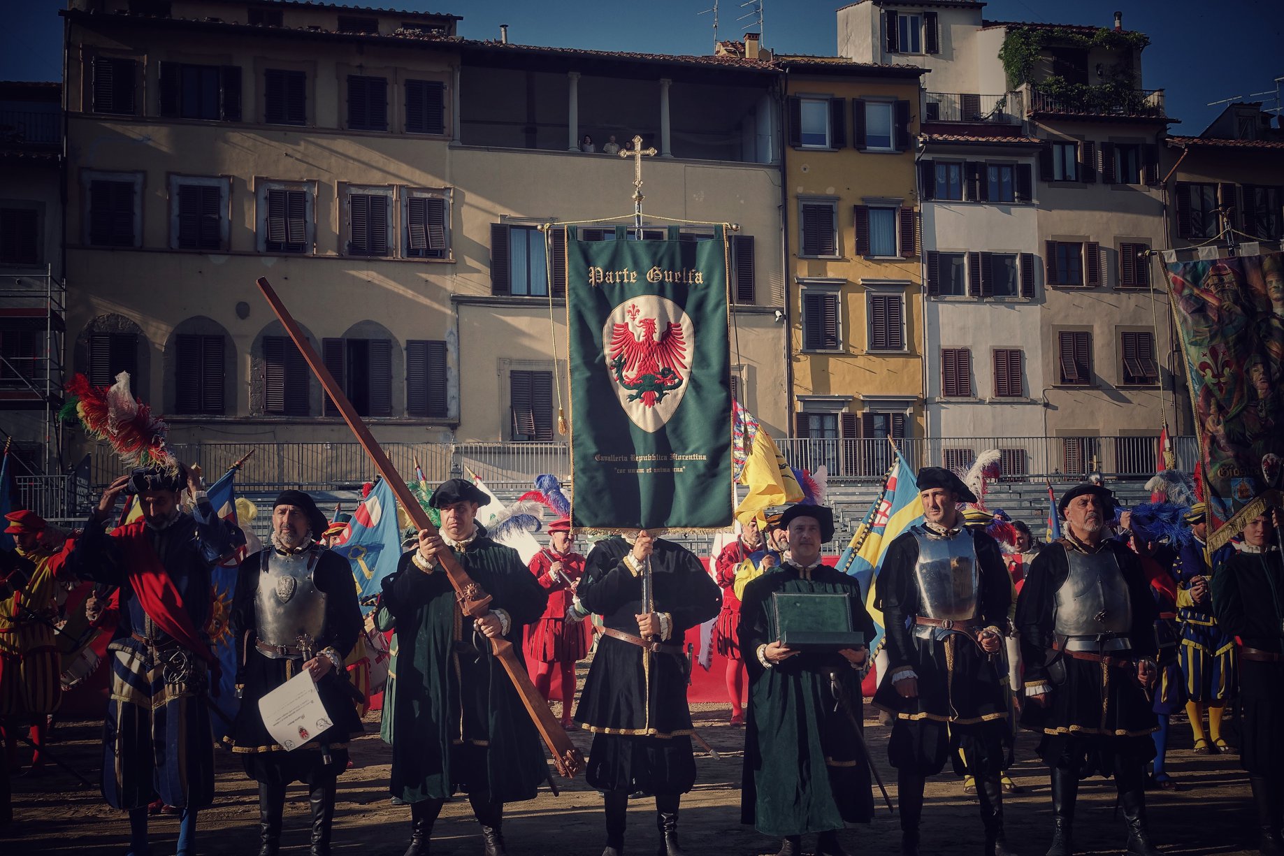 Parte Guelfa Giostra del Giglio 2018 Piazza Santa Croce schieramento