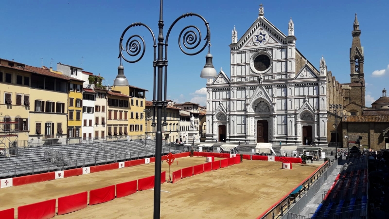 Parte Guelfa Giostra del Giglio 2018 allestimento Piazza Santa Croce