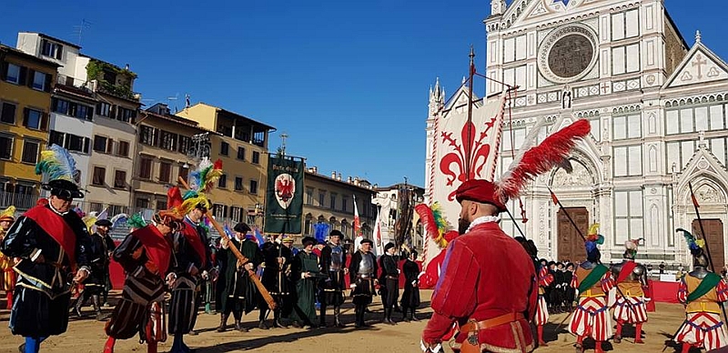 Parte Guelfa Giostra del Giglio 2018 saluto alla voce Piazza Santa Croce